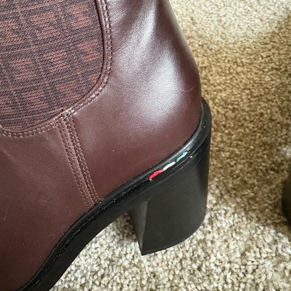 Franco Sarto Brown Leather Ankle Boots - Picture 9 of 10